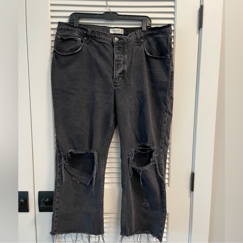 Distressed Black Jeans